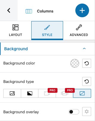 row styling options