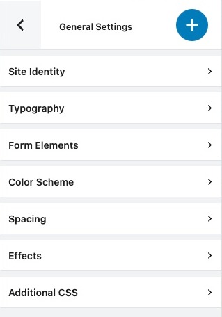 Inside general settings