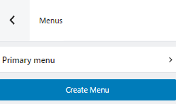 Create WordPress menu