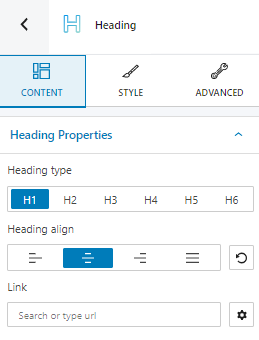 Heading block - content edits