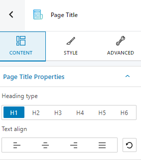 Page title properties