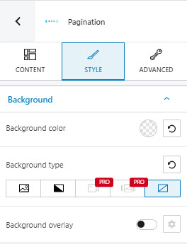 Pagination styling