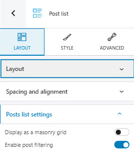 How to customize spacing and alignment for sections, columns, and blocks