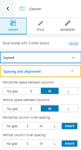 Spacing and alignment
