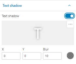 Text shadow editing for Heading Gutenberg block