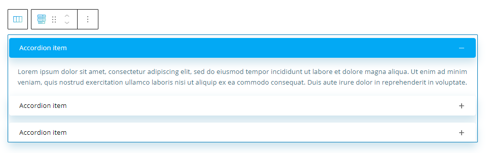 accordion block basic edits