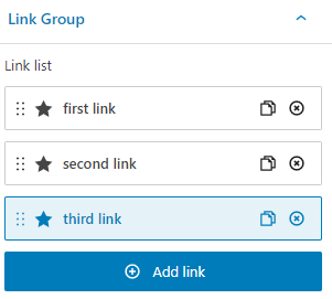 add links to group