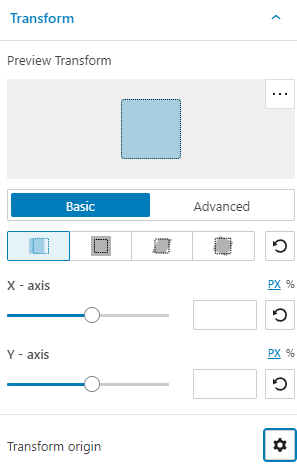 advanced edits - transform