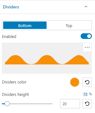 advanced edits section - dividers