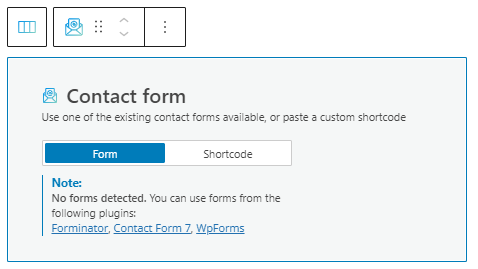 contact form block basic edits