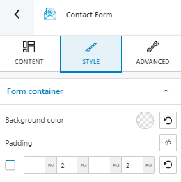 contact form styling - form background and color