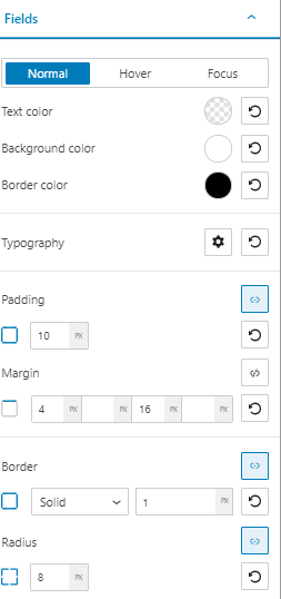 contact forms field styling