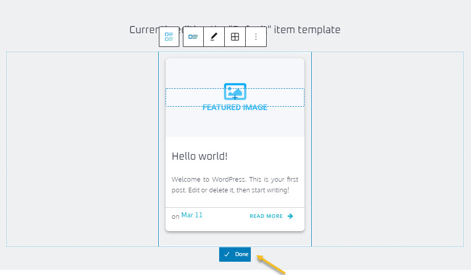 finish the post item template styling