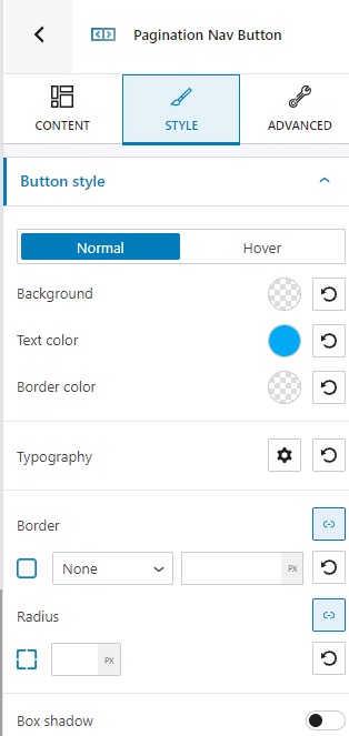 pagination nav button style