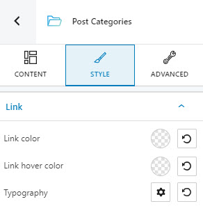 post categories styling