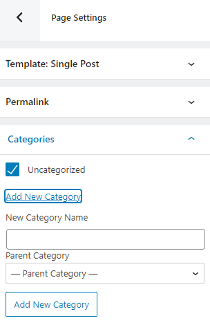 post category in WordPress