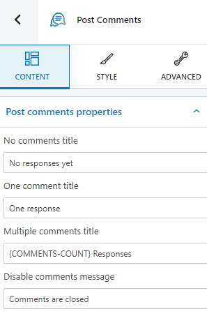 post comments content