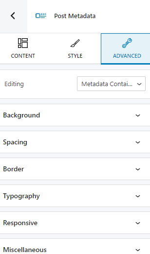 post metadata block advanced edits