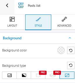 posts list styling options