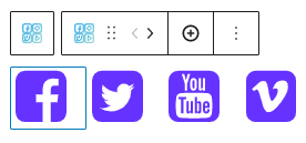 social icons gutenberg block - basic edits