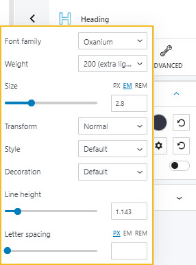 How to customize typography