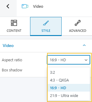 video aspect ratio