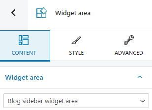 widget area content block