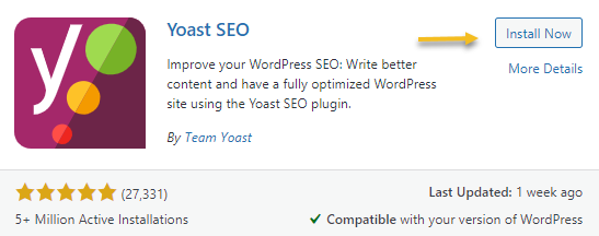 Install Yoast SEO plugin