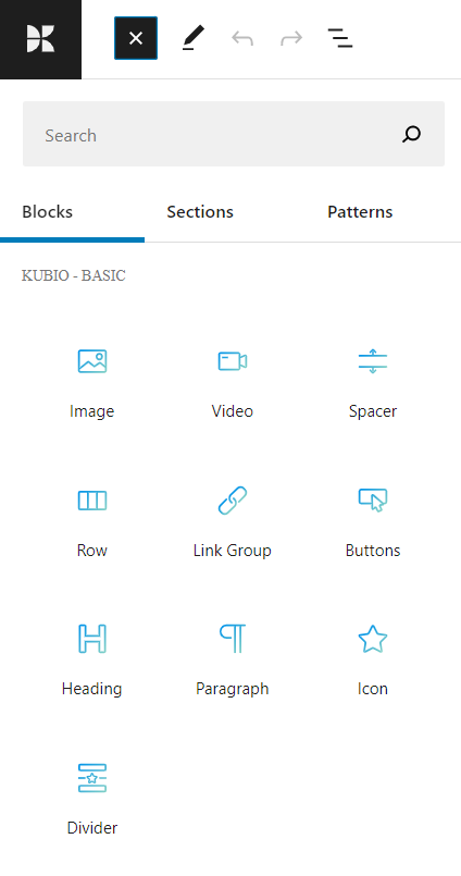 Kubio basic blocks