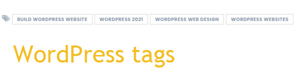 WordPress tags