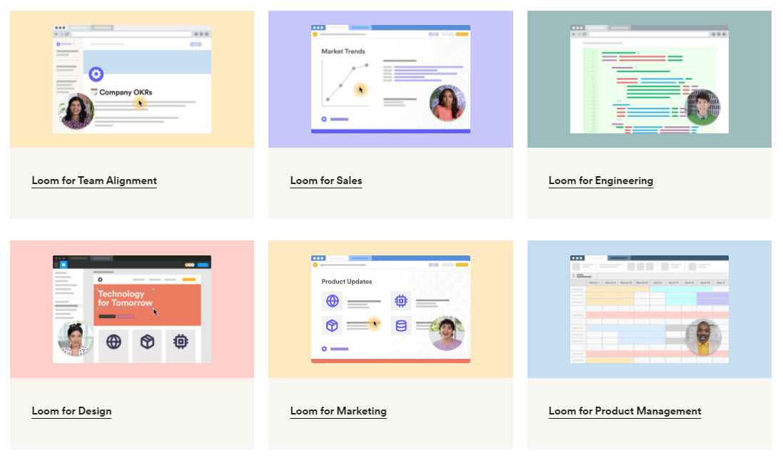 Loom SaaS website design