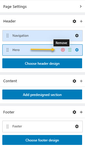 Remove header, footer and navigation
