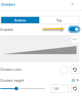 Toggle the bottom divider