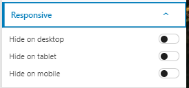 Hide or show the WordPress Gutenberg block on various devices