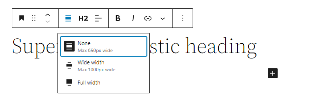 Adjust the width of the header block