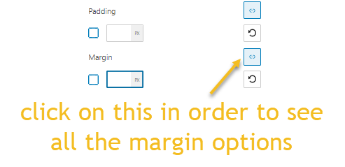 Setting up margins