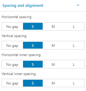 small sized spacing