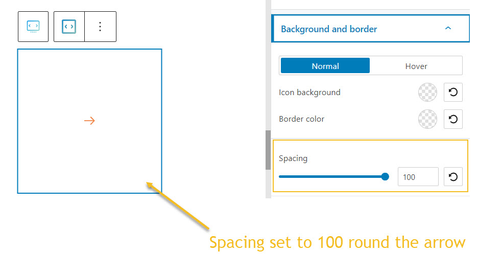 Arrow spacing