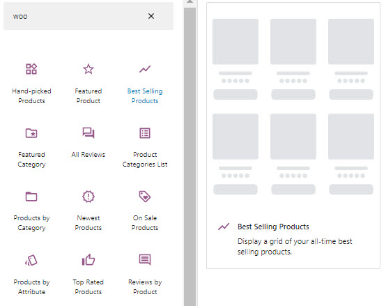 Best Selling Products WooCommerce block