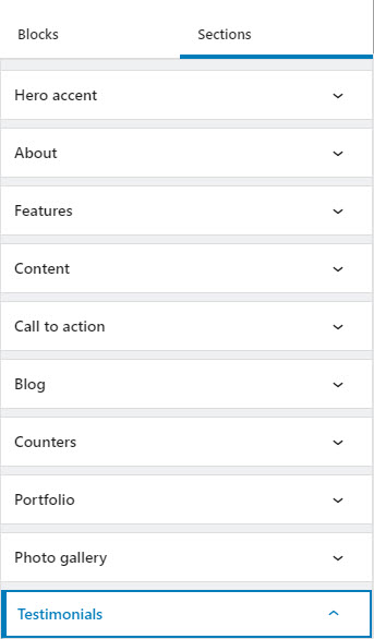 Kubio's predefined sections