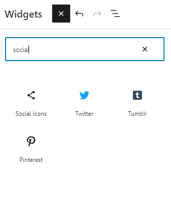 Looking for social media widgets or blocks