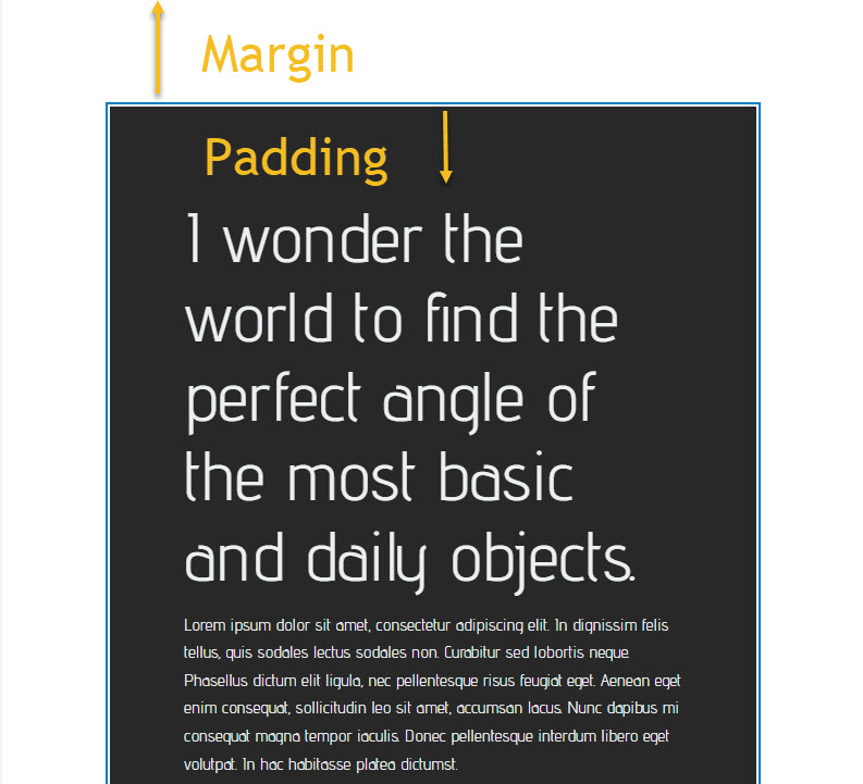 Margins and paddings