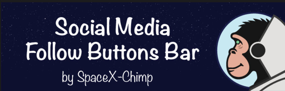 Social Media Follow Buttons Bar