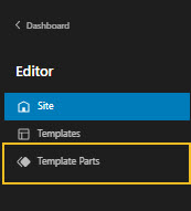 Template Parts in the Editor
