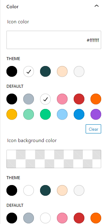 change the icons color