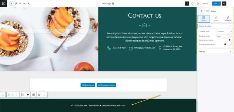 footers-in-kubio-kubiobuilder