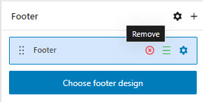 Remove the footer