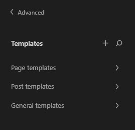 Types of templates