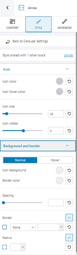 arrow styling options