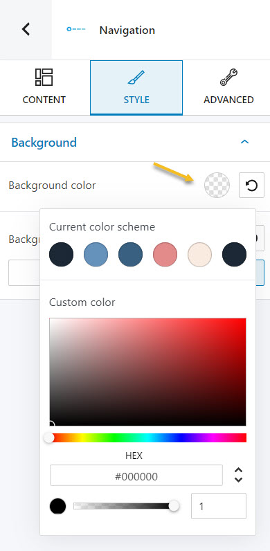 background color changes